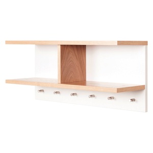home24, home24 Wandgarderobe Northgate, Woodman Garderobenpaneel »Northgate«, Holzfurnier aus Eiche, mit 6 Haken