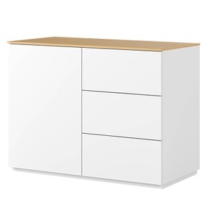 temahome, Temahome - Sideboard Join 120H2 - Weiss und Hellbraun, Temahome - Sideboard Join - weiss/eiche - Holzwerkstoff - 120/50/84 cm