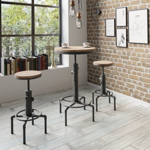 home24, home24 Barhocker Piper (2er-Set), Homexperts Barhocker »Solid«, (2 St.), Industrial Design mit used Look