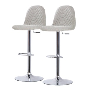 home24, home24 Barstuhl Jenkins (2er-Set), Homexperts Barhocker »Circus«, (2 St.), Bezug aus Webstoff