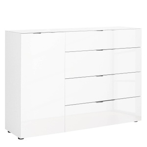 Maja Moebel, home24 Kommode Trend III, XXXLutz Highboard 135,3/98,7/40 cm , Trend , weiss , Holzwerkstoff , 2 Fächer , 135.3x98.7x40 cm , melaminharzbeschichtet,Nachbildung , Beimöbel erhältlich , 001534002331