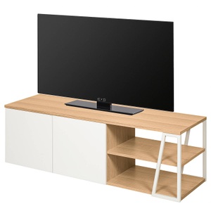 temahome, Temahome - Lowboard Albi - Holzwerkstoff - eiche/weiss - 145/45/45 cm