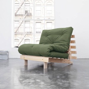 Karup Design, Karup Design ROOTS Futonsessel Gestell und Stofffarbe auswählbar, Karup Design Schlafsofa »Roots 90 Schlafsofa, Gästebett, Sofa mit Futonmatratze«, Inkl. Futonmatratze, Liegefläche 90x200 cm, FSC® zertifizierte Kiefer