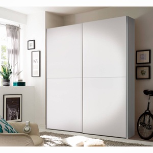 home24, home24 Schwebetürenschrank Niceville II, P & B Schwebetürenschrank in weiss , weiß , Holzwerkstoff , 2 Fächer , 170x195x60 cm , Dekorfolie,Nachbildung , 002522005609