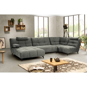CONFORAMA, 1,5 Platz Element BAHAMAS Stoff Anthrazit, 