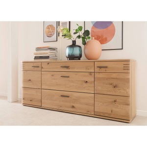 home24, home24 Sideboard Salvo, Livetastic Sideboard 180/78/44 cm , Salvador , Eiche Bianco , Metall , Balkeneiche , furniert, massiv , 3 Schubladen , 180x78x44 cm , geölt, Melamin,Echtholz, Nachbildung, teilmassiv , 000196082405