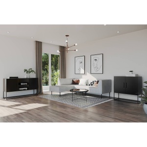 HOMEXPERTS, Homexperts Kommode »Rich«, Homexperts Kommode »Rich«, designorientiertes Metallmöbel als Kommode oder TV Board nutzbar