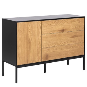 Actona, Actona - Sideboard Seaford - Schwarz und Hellbraun, AC Design Kommode Seaford 120 x 40 x 82 cm, Nature/Schwarz