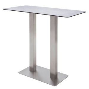 Fredriks, home24 Bartisch Zilker III, MCA furniture Bartisch »Zarina«, Bartisch mit Glaskeramik Tischplatte mit Edelstahl Gestell