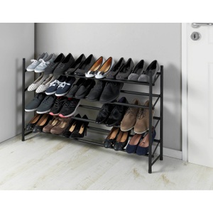 Wenko, Wenko - Anti-Rutsch-Schuhregal Hero ausziehbar, Schuhaufbewahrung für 24 Paar Schuhe, WENKO Schuhregal »Modell Hero«, ausziehbar, 62 bis 115 cm, für 24 Paar Schuhe, Anti-Rutsch Oberfläche