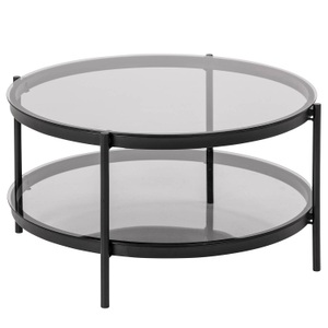 mutoni scandi, Couchtisch Bellevue Glas rauch rund 75x75, Couchtisch Bellevue Glas rauch rund 75x75