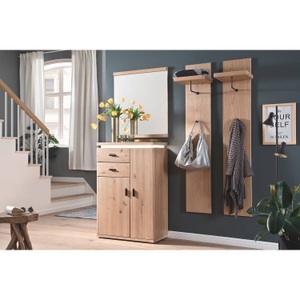 home24, home24 Kommode Ellinwood, Linea Natura Schuhschrank 75/111/37 cm , Barcelona , Eichefarben , Metall , Eiche , furniert,furniert, massiv,massiv , 2 Schubladen , 75x111x37 cm , Echtholz,Echtholz, Nachbildung,Echtholz , erweiterbar, Beimöbel erhältlich , 000196065301