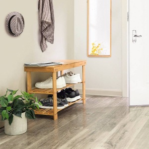 SONGMICS, Songmics - Schuhregal, Schuhschrank mit Sitzbank, Bambus Schuhbank mit 3 Ablagen, 70 x 28 x 45 cm ideal für Flur, Bad, Wohnzimmer, Diele, LBS04N, SONGMICS Schuhregal »aus Bambus«