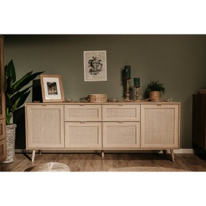 home24, home24 Sideboard Bouzy II, MID.YOU Sideboard 180/71/40 cm , Bali , Sonoma Eiche , Kunststoff , Eiche , 2 Fächer , 2 Schubladen , 180x71x40 cm , foliert,Nachbildung,Echtholz , Typenauswahl, Beimöbel erhältlich , 002478055305