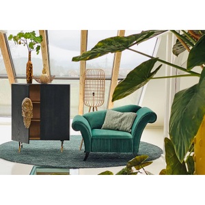 home24, home24 Kommode Worland, Kommode Life schwarz 100x51x117