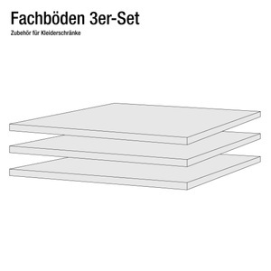fresh to go, home24 50er Fachboden (3er-Set), Einlegeboden in Grau 3er Set