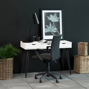 Moerteens, home24 Schreibtisch Dingus, Schreibtisch Pluto schwarz weiss