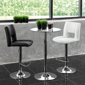 roomscape, home24 Barstuhl Selina (2er-Set), Barhocker Maja Chrom schwarz 115