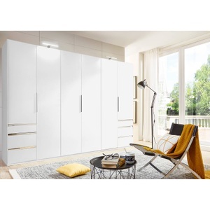 fresh to go, home24 Drehtuerenschrank Level 36A, MID.YOU Drehtürenschrank in weiss , Level 36A 300Cm Weiss , Metall , 3 Fächer , 6 Schubladen , 300x216x58 cm , Dekorfolie,Nachbildung , umfangreiches Zubehör erhältlich, In verschiedenen Grössen erhältlich, in verschiedenen Holzdekoren erhältl