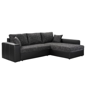 Home Design, home24 Ecksofa Aarhus I, Doppel-Schlafsofa «Liberty», schwarz
