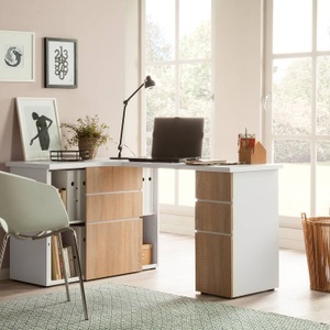 Maja Moebel, home24 Eck-Schreibtisch Samiera, 