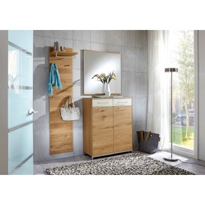 Voss, home24 Garderobenpaneel Vedo II, Novel Garderobenpaneel 42/183/27 cm , Vedo , Eichefarben , Holz , Eiche, Balkeneiche , furniert , 42x183x27 cm , lackiert,Echtholz , Aufhängemöglichkeit, Hutablage, Kleiderstange , 001529005435