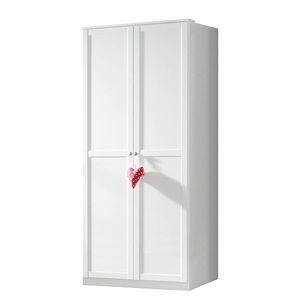 Wimex, home24 Kleiderschrank Filou I, MID.YOU Drehtürenschrank in weiss , Filou , Metall , 4 Fächer , 90x199x58 cm , Dekorfolie,Nachbildung , Typenauswahl, Beimöbel erhältlich , 001787037419