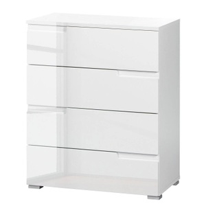 Fredriks, home24 Kommode Larado IV, HBZ Kommode »Spice weiss hochglanz, BxHxT 65x80x40 cm«, Kommode mit 4 Schubkästen