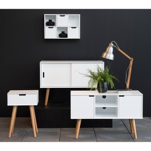 Moerteens, home24 Kommode Nees, AC Design Kommode »Mitra 100 cm x 68.2 cm, Nature/Weiss«