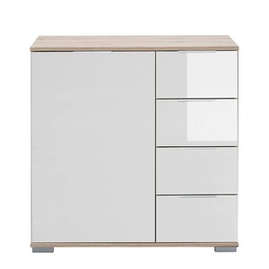 Wimex, home24 Kombikommode Lingga II, Livetastic Kommode 81/83/41 cm , Easy Plus C , weiss, Eichefarben , Holzwerkstoff , 81x83x41 cm , sägerau, Dekorfolie,Nachbildung , Typenauswahl, Beimöbel erhältlich , 001787046052