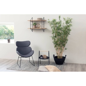 Moerteens, home24 Regal Oxbow II, Wandregal Belfast - schwarz - Metall - 76/25.5/63 cm