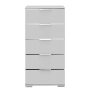 Wimex, home24 Schubladenkommode Lingga II, Livetastic Kommode 49/102/41 cm , Easy Plus A , weiss , Metall , 5 Schubladen , 49x102x41 cm , Dekorfolie,Nachbildung , Typenauswahl, Beimöbel erhältlich , 001787046081