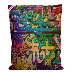 SITTING POINT, home24 Sitzsack Big Bag Graffiti, Sitting Point - Sitzsack Bigbag Grafiti, One Size, Rot Bunt