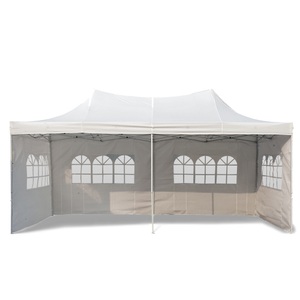 R - Faltzelte, Faltpavillon 6 x 3 m weiss inkl. 4 Seitenwände