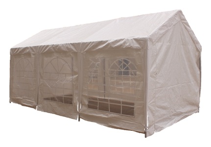 R - Saisonale Items, Gartenpavillon Partyzelt weiss 3 x 6 m