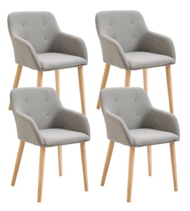Lily - Betten, Esszimmerstuhl GABRIEL beige im 4er-Set, Esszimmerstuhl FABIO 4er Set beige