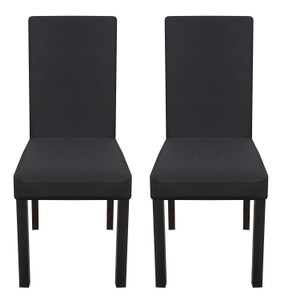 Ruby, Stuhlbezug im 2er-Set schwarz, Stuhlbezug 2er Set schwarz