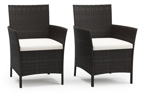 MLM, Rattanstühle Jasmina Doppelpack braun, Rattanstühle JASMINA 2er Set braun