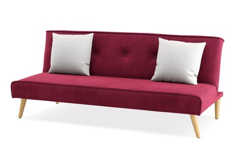 Joyce, Schlafsofa LEA rot, Schlafsofa Samt LEA rot
