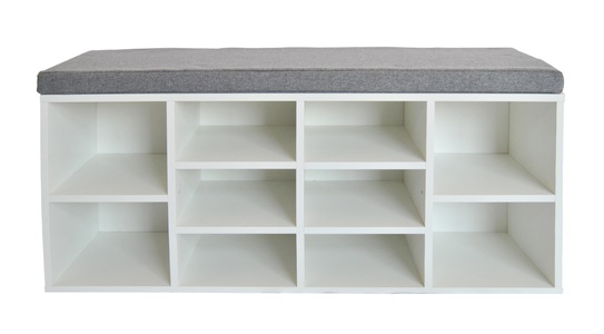 Ruby, Schuhbank 102 x 30 x 48 cm, Schuhbank 102 x 30 x 48 cm weiss