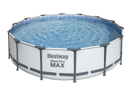 Bestway, Bestway Swimming Pool Komplett-Set 427 x 107 cm, Bestway Pool Komplett-Set hellgrau 427 x 107 cm
