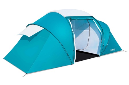 Bestway, Zelt Family Ground 4 für 4 Personen, Bestway Zelt pavillo 68093 460/230/185 cm , Pavillo , Weiss, Hellblau , Kunststoff, Glas , 230x185 cm , matt , 0069160815