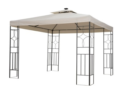 Doris Linhai Glory, Gartenpavillon LED 3 x 3 m beige, Gartenpavillon LED SUNSET 3 x 3 m beige