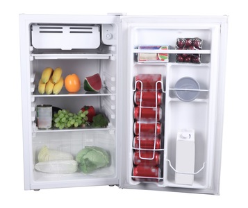 R - Ice cube maker + Fridge, Kühlschrank mit Gefrierfach 90 L weiss, Kühlschrank mit Gefrierfach 90L weiss