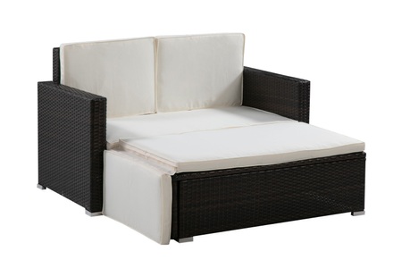 R - Ipro, Gartenmöbel Set MONTEREY braun / weiss, Gartenmöbel Set MONTEREY braun/beige