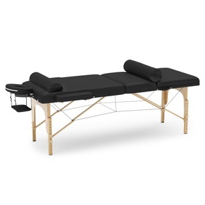 Eason, Massageliege 3-Zonen inkl. Knie- & Nackenrolle, Massageliege 3-Zonen mit Lagerungsrollen schwarz