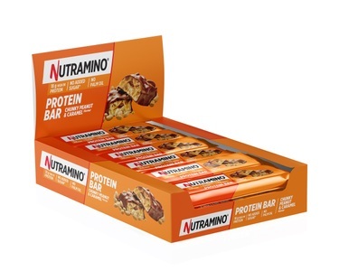 undefined, NUTRAMINO Proteinbar Chunky Peanut & Caramel 12 x 55 g, 