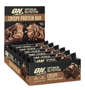 Optimum Nutrition, Protein Crisp Bar - 10x65g - Chocolate Brownie, Crispy Protein Bar - 10x65g - Chocolate Brownie