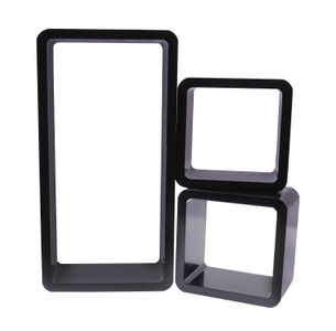 undefined, Wandregal SOLA 3er Set schwarz, Wandregal SOLA 3er Set schwarz