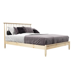 undefined, Bett Massivholz HARPER 140 x 200 cm nature, 